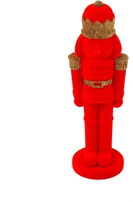 Werner Voss kerstfiguur kunststof notenkraker 15x16x50cm rood