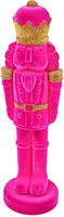 Werner Voss kerstfiguur kunststof notenkraker 22x24x80cm magenta kopen?