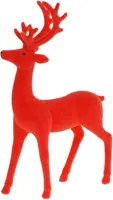 Werner Voss kerstfiguur kunststof rendier 18x6x29cm rood kopen?