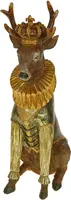Werner Voss kerstfiguur polyresin hert met kroon 18x28.5x53.5cm multi kopen?