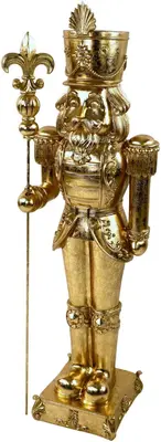 Werner Voss kerstfiguur polyresin notenkraker 31x32x98cm goud