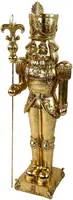 Werner Voss kerstfiguur polyresin notenkraker 31x32x98cm goud kopen?