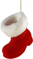 Werner Voss kunststof kerst ornament laars 9cm rood kopen?