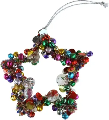 Werner Voss metalen kerst ornament ster 11cm multi