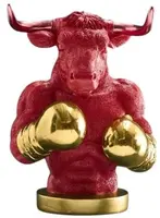 Werner Voss spaarpot polyresin rocky 25.5x24.5x33.5cm goud, rood - afbeelding 1