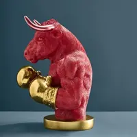 Werner Voss spaarpot polyresin rocky 25.5x24.5x33.5cm goud, rood - afbeelding 2