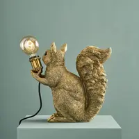 Werner Voss tafellamp polyresin eekhoorn 34.5x17x34cm goud - afbeelding 2
