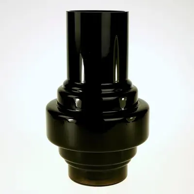 Werner Voss vaas glas rond 20x35cm zwart