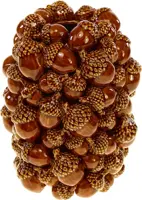 Werner Voss vaas keramiek eikels 19x27cm bruin kopen?