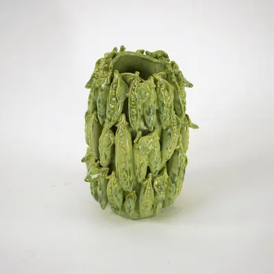 Werner Voss vaas keramiek erwt 21x21x31cm groen