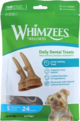Whimzees antler small valuebag a 24 stuks
