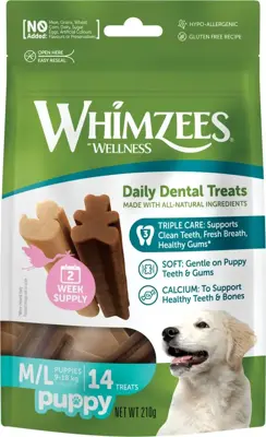 Whimzees Puppy Value Bag 14 stuks M/L