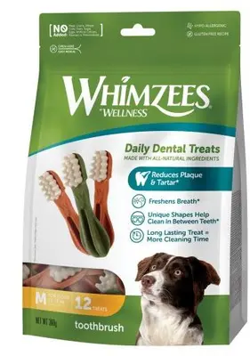 Whimzees tandenborstel 11,4cm 12 stuks - M - afbeelding 1