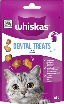 WHISKAS dental treats Diervoer voor volwassen katten 40g zakje