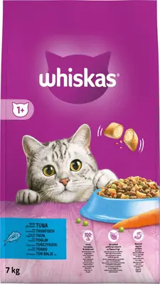 WHISKAS Droogvoer voor volwassen katten 7kg zak