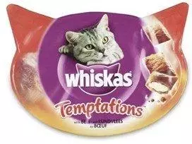 whiskas temptations rundvlees 60 gr