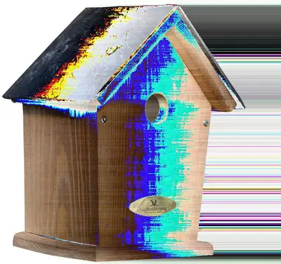 Wildbird Nestkast Mees met Leien Dak - afbeelding 1