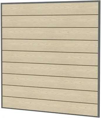 Woodvision aluminium scherm met houtmotief 181,5 x 181,5 cm eiken