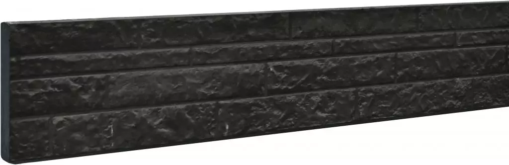 Woodvision betonplaat dubbelzijdig rotsmotief 3,5x36x184 cm antraciet gecoat