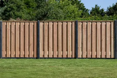 Woodvision betonschutting hoekset gecoat antraciet voor tuinscherm 180x180 cm - afbeelding 5