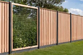 Woodvision betonschutting hoekset gecoat antraciet voor tuinscherm 180x180 cm - afbeelding 6