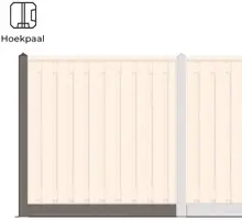 Woodvision betonschutting hoekset gecoat antraciet voor tuinscherm 180x180 cm kopen?