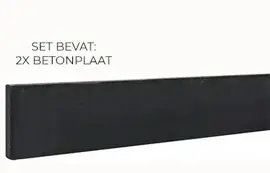 Woodvision betonschutting t-paal set gecoat antraciet voor tuinscherm 180x180 cm - afbeelding 3