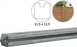 Woodvision betowood eindpaal beton grijs met diamantkop 11,5x11,5x278 cm kopen?