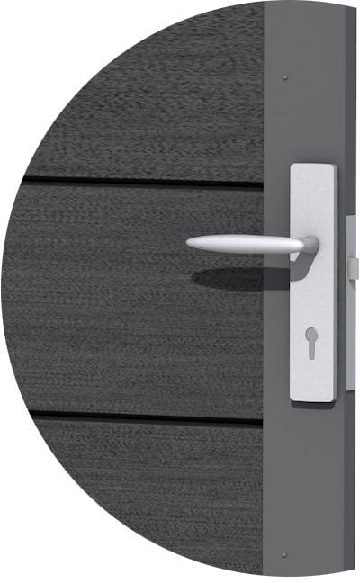 Woodvision composiet deur in aluminium frame 90x183 cm antraciet - afbeelding 2