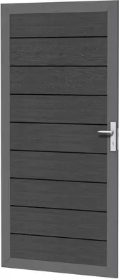 Woodvision composiet deur in aluminium frame 90x183 cm antraciet - afbeelding 1