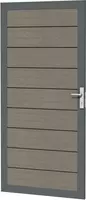 Woodvision composiet deur in aluminium frame 90x183 cm grijs