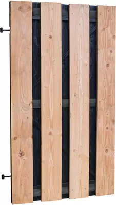 Woodvision douglas plankendeur fijnbezaagd zwarte binnenkant 100x180 cm