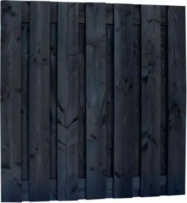 Woodvision Douglas schutting fijn bezaagd 19mm 180x180 cm zwart geïmpregneerd - afbeelding 1