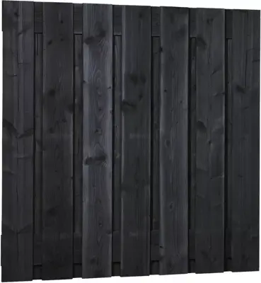 Woodvision Douglas schutting fijn bezaagd 19mm 180x180 cm zwart geïmpregneerd - afbeelding 2