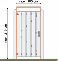 Woodvision douglas tuindeurkozijn geschaafd max 160 cm breed geimpregneerd - afbeelding 2