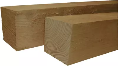 Woodvision douglas vierkante paal fijnbezaagd 10x10x300 cm geïmpregneerd - afbeelding 1