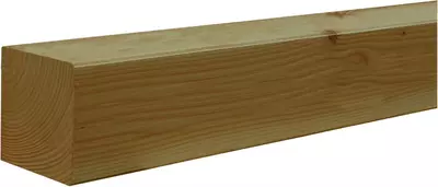 Woodvision douglas vierkante paal geschaafd 14.5x14.5x300 cm geïmpregneerd - afbeelding 1