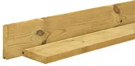 Woodvision grenen blokhutprofiel eindplank geschaafd 2.8x13.5x200 cm geïmpregneerd - afbeelding 1