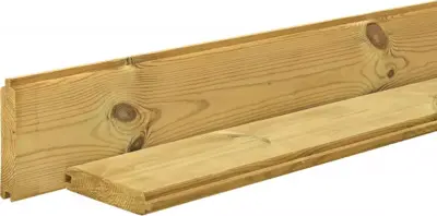 Woodvision grenen blokhutprofiel geschaafd 2.8x14.5x200 cm geïmpregneerd - afbeelding 1