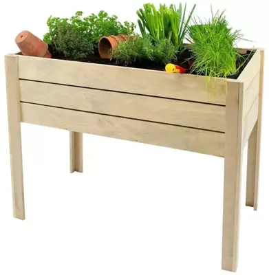 Woodvision grenen minigarden op poten 100x50x80 cm geimpregneerd - afbeelding 1