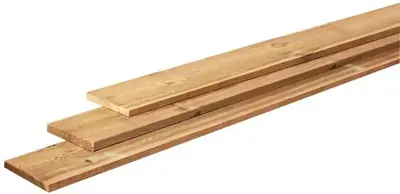 Woodvision grenen plank geschaafd 1.7x14x179.5 cm geïmpregneerd - afbeelding 1