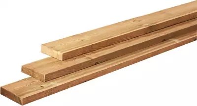 Woodvision grenen plank geschaafd 2.8x19.5x400 cm geïmpregneerd - afbeelding 1