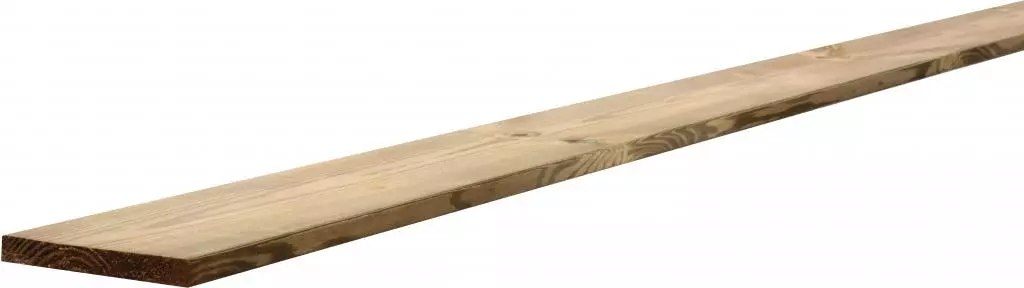 Woodvision grenen plank geschaafd 2x20x180 cm geïmpregneerd - afbeelding 1