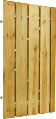 Woodvision grenen plankendeur fijnbezaagd stalen frame 100x200 cm geimpregneerd
