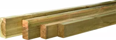 Woodvision grenen regel geschaafd 4.4x6.8x390 cm geïmpregneerd