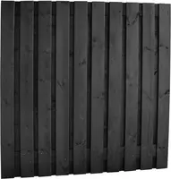 Woodvision grenen schutting 180x180cm zwart 21-planks