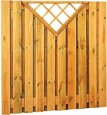 Woodvision grenen schutting met trellis 17mm 180x180cm geïmpregneerd