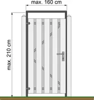 Woodvision grenen tuindeurkozijn geschaafd max 160 breed zwart geimpregneerd kopen?