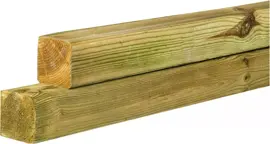 Woodvision grenen vierkante paal geschaafd 6.8x6.8x300 cm geïmpregneerd