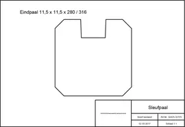 Woodvision grenen vierkante paal geschaafd 8.8x8.8x270 cm geïmpregneerd - afbeelding 2